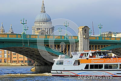 Southwark Bridge, London Editorial Stock Photo