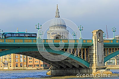 Southwark Bridge, London Editorial Stock Photo