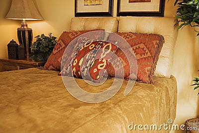 Southwest Style Bedroom Stock Photo