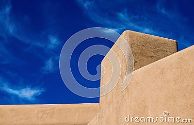 Southwestern architecture adobe design feature Stock Photo