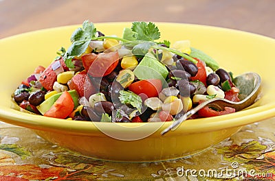 Southwestern black bean salad Stock Photo