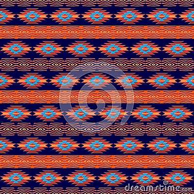 Southwestern navajo ethnic pattern Stock Photo