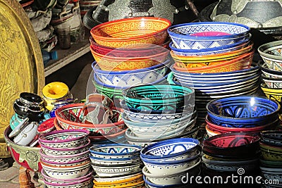 Souvenir colorful bowl Stock Photo