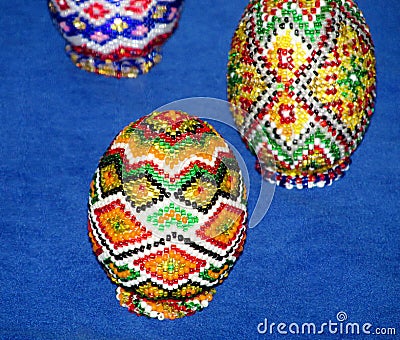 Souvenir colorful Easter egg Stock Photo