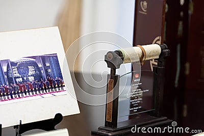 the souvenir display at Museum, former English Children School 13 Jan 2008 Editorial Stock Photo