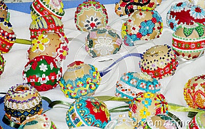 Souvenir eggs for Easter celebration Stock Photo