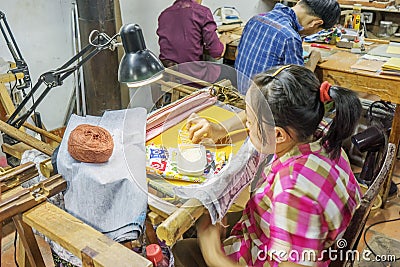 Souvenir factory of persons with disabilities Editorial Stock Photo