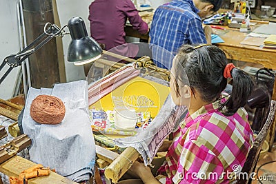 Souvenir factory of persons with disabilities Editorial Stock Photo