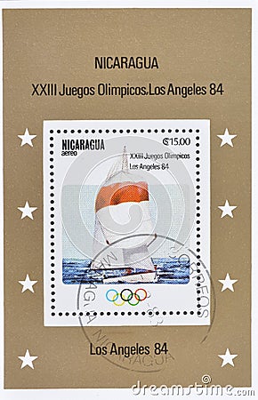 Sailing, Summer Olympic Games 1984 - Los Angeles Editorial Stock Photo