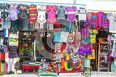 Souvenirs in La Paz, Bolivia Editorial Stock Photo