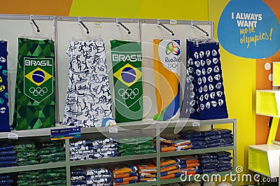 Souvenirs from Rio2016 Olympic games Editorial Stock Photo