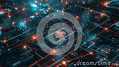 Sovereign ai orchestrating complex network operations for real-time performance and efficiency Stock Photo