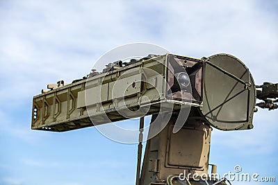 Soviet air defense `Strela-10` launcher Stock Photo