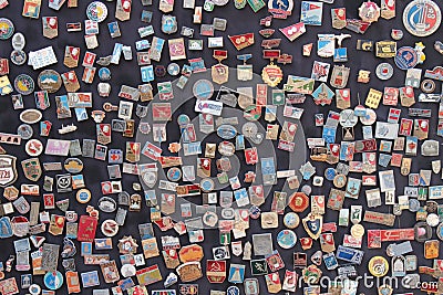 Soviet badges Stock Photo