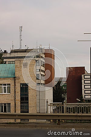 Soviet city landscape Stock Photo