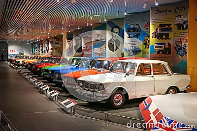 Soviet classic car Moskvitch Editorial Stock Photo