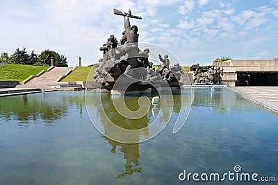 Soviet era World War II memorial in Kiev Ukraine Editorial Stock Photo