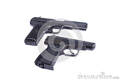 Soviet handgun TT and PMM Stock Photo