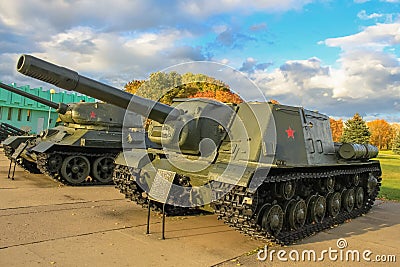 Soviet heavy self-propelled artillery system ISU-152 Editorial Stock Photo