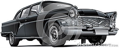 Soviet luxury car Vector Illustration
