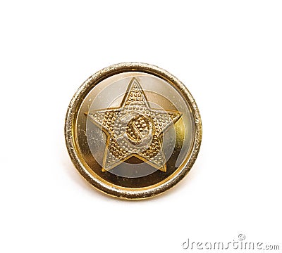 Soviet military button Stock Photo