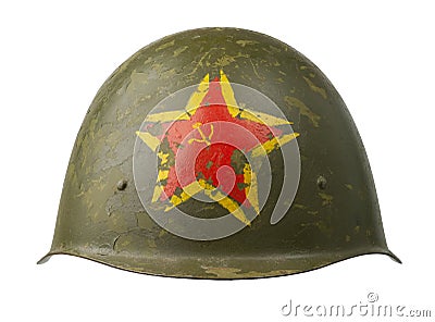 Soviet Military Helmet Stock Photo