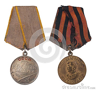 Soviet military medal Stock Photo