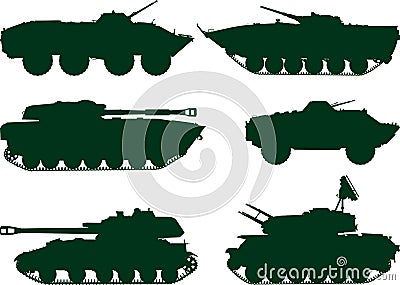 Soviet military vehicles Vector Illustration