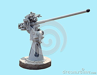 Soviet naval 45mm Gun Stock Photo