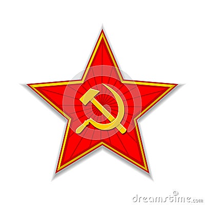 Soviet soldiers red star Vector Illustration