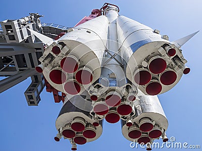 Soviet rocket, the Exhibition Centre in Moscow, Russia Editorial Stock Photo