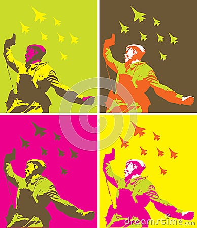 Soviet soldier Vector Illustration