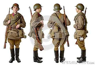 Soviet soldier in 1941 Stock Photo