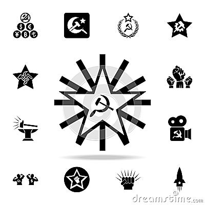 Soviet star icon. Detailed set of communism and socialism icons. Premium graphic design. One of the collection icons for websites Stock Photo