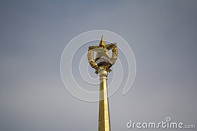 Soviet star on the spire of the building. Kiev Stock Photo
