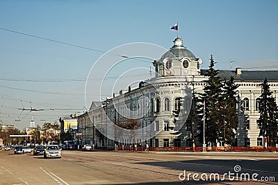 Soviet street in Tver. Russia Editorial Stock Photo