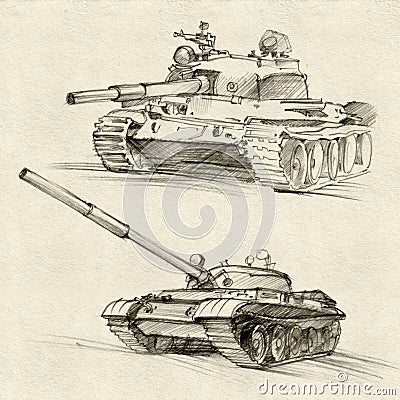 Soviet Tanks Stock Photo