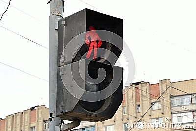 Soviet traffic light Stock Photo