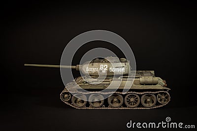 Soviet Union Tank T-34/85 model Editorial Stock Photo