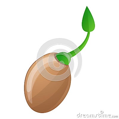 Soy bean icon, cartoon style Vector Illustration