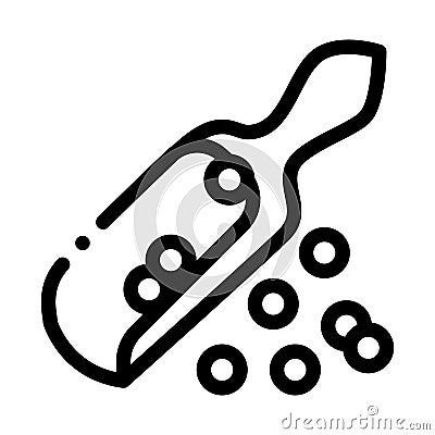 Soy beans scapula icon vector outline illustration Vector Illustration