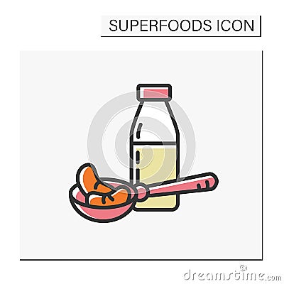 Soy milk color icon Vector Illustration