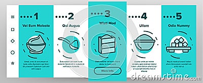 Soy Products, Food Linear Vector Onboarding Vector Illustration