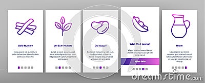 Soy Products, Food Linear Vector Onboarding Vector Illustration