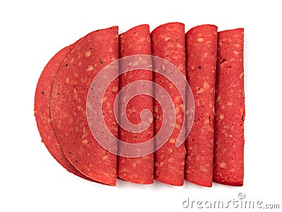 Soy salami for vegetarians and vegans Stock Photo