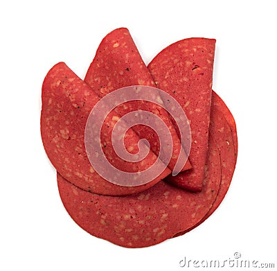 Soy salami for vegetarians and vegans Stock Photo