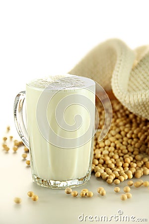 Soya bean juice Stock Photo