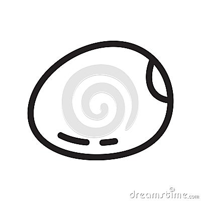 Soybean icon. Thin line art logo of seed, bean and soy products. Black simple illustration. Contour isolated vector image on white Vector Illustration