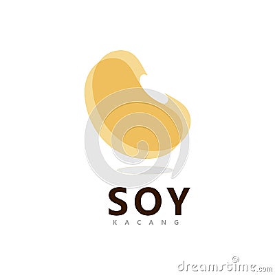 Soybean Logo vector template design. Healthy Food simple vector illustration Vector Illustration