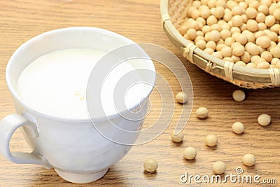 Soybean milk Stock Photo